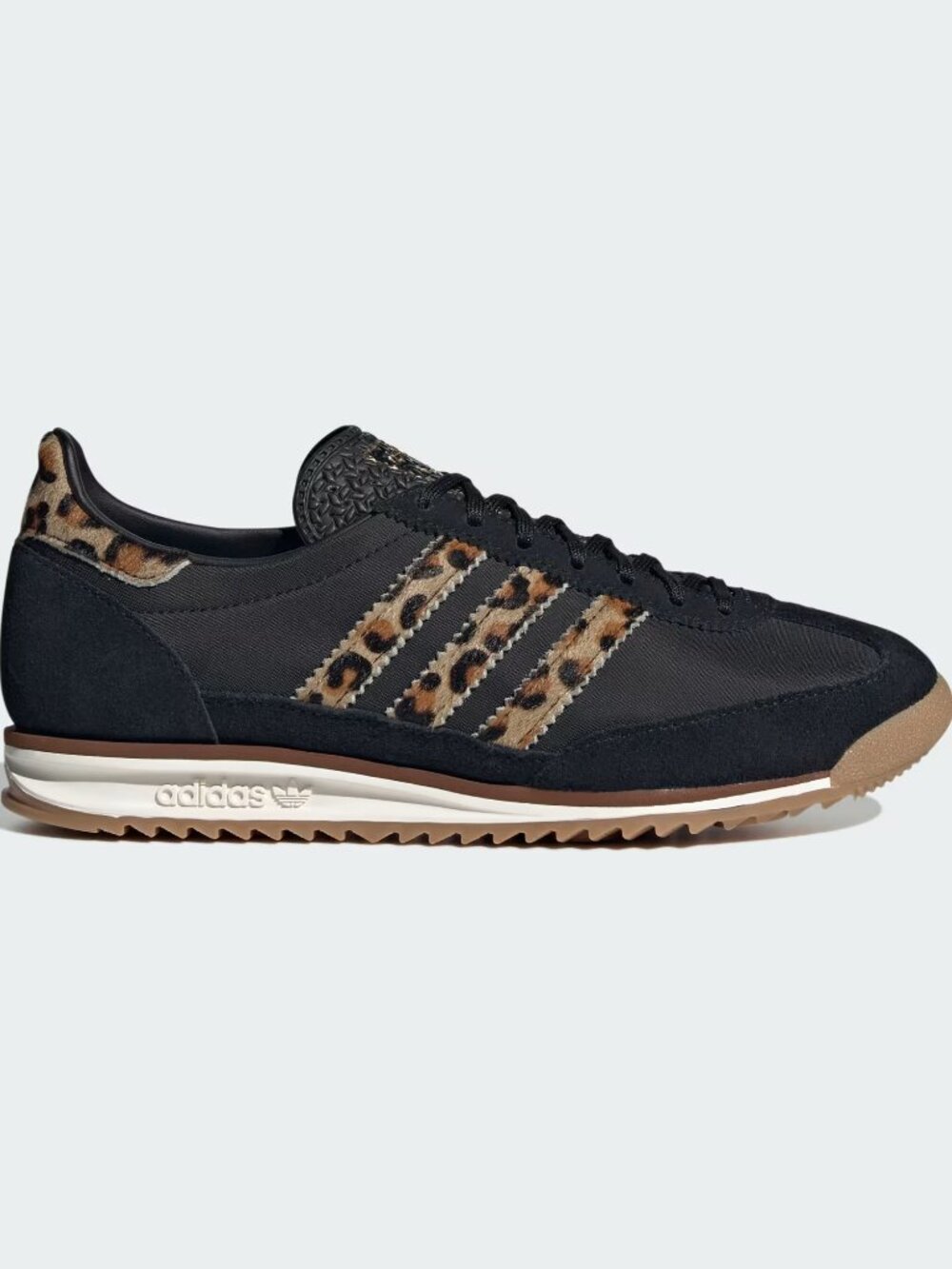 adidas Originals Women's Black Sneakers with Leopard Accent. No box